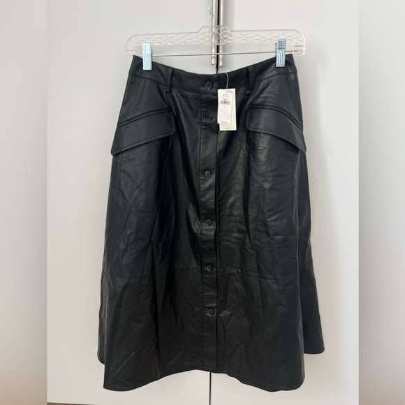 Banana Republic NWT Vegan Leather Midi Skirt (2) - Picture 5 of 12